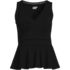 Women's Lightweight Jersey Peplum V-Neck Tank Top, Front