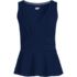 Women's Plus Size Lightweight Jersey Peplum V-Neck Tank Top, Front
