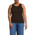 Women's Plus Size Drapey Rib Skimming Tank Top, Front