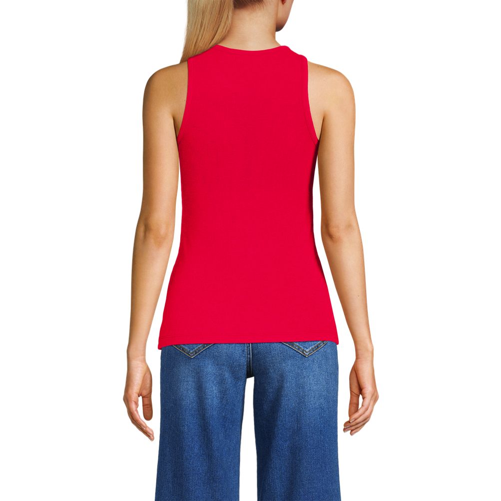 売れ筋商品|||ランズエンド カットソー トップス レディース Women's Drapey Rib Fitted Tank Top Crisp blue Women's Drapey Rib Fitted Tank Top | Lands' End