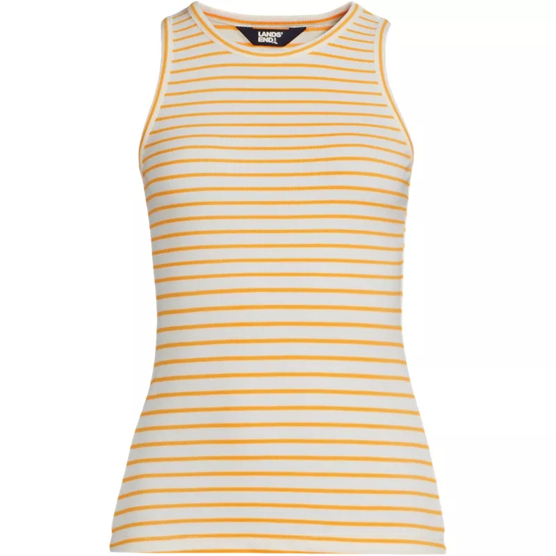 Women's Plus Size Drapey Rib Skimming Tank Top, Front