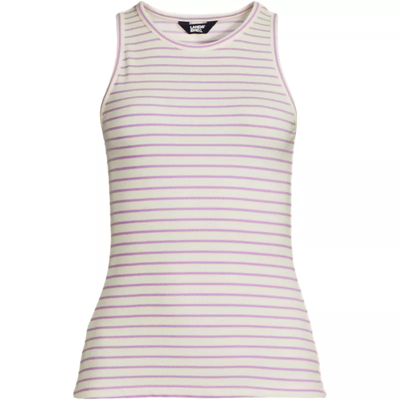 Women's Drapey Rib Fitted Tank Top, Front