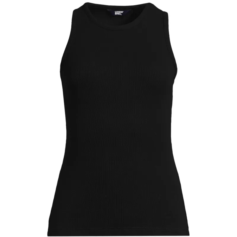 Women's Plus Size Drapey Rib Skimming Tank Top, Front