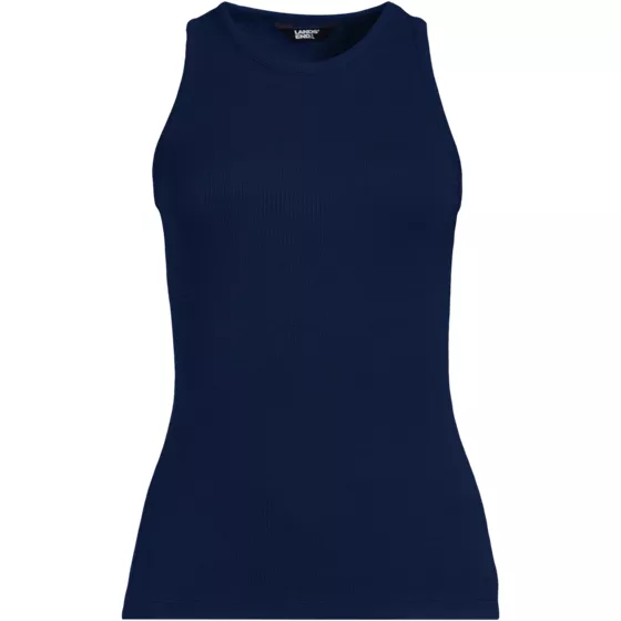 Women's Drapey Rib Fitted Tank Top - primary