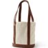 Canvas and Faux Leather Tote Bag, Back