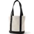 Canvas and Faux Leather Tote Bag, Back