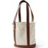 Canvas and Faux Leather Tote Bag, Front