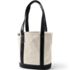 Canvas and Faux Leather Tote Bag, Front