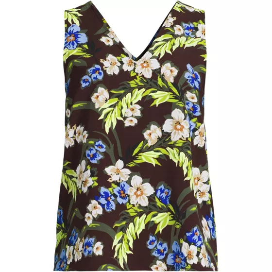 Women's Creaseless V-neck Sleeveless Top - primary