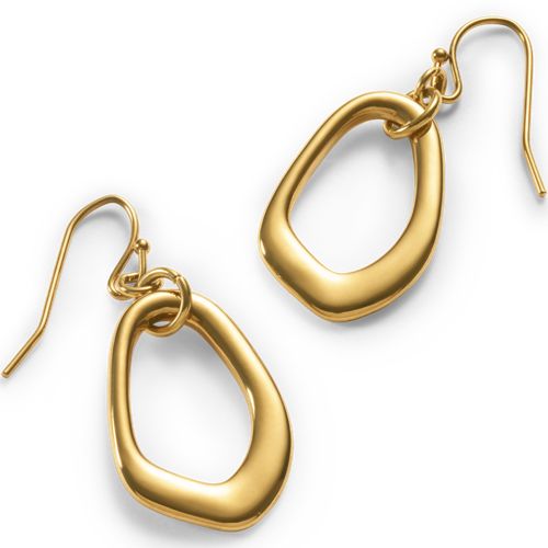 Water-Resistant Wire Drop Earrings - Lands End - Yellow 21$