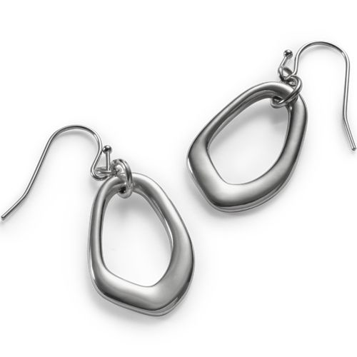 Water-Resistant Wire Drop Earrings - Lands End - Gray 21$