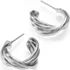 Water-Resistant Twisted Hoop Earrings, alternative image