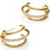 Water-Resistant Hoop Earrings with Pave, alternative image