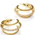 Water-Resistant Hoop Earrings with Pave, Front
