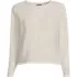 Women's Cotton Viscose Mesh Jacquard Crew Neck Sweater, Front