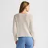 Women's Cotton Viscose Mesh Jacquard Crew Neck Sweater, Back