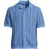 Men's Short Sleeve Racked Button Down Sweater Polo, Front
