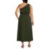 Women's Plus Size Creaseless One Shoulder Midi Dress, Back