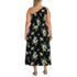 Women's Plus Size Creaseless One Shoulder Midi Dress, Back