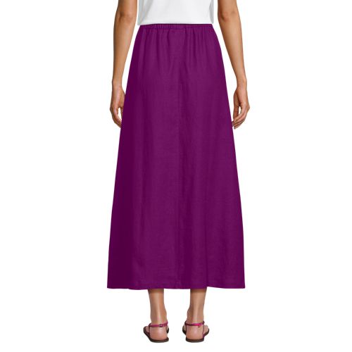  Lands' End Leinen-midirock, Damen, Größe:34 Petite, Lila, By Lands' End 