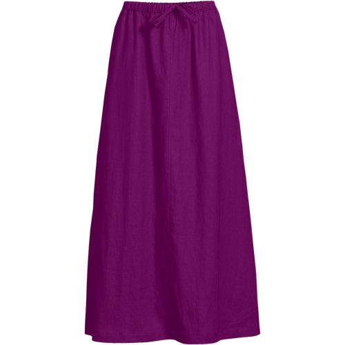  Lands' End Leinen-midirock, Damen, Größe:34 Petite, Lila, By Lands' End 