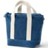 Small Solid Color 3 Pocket Zip Top Canvas Tote Bag, Back
