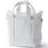 Small Solid Color 3 Pocket Zip Top Canvas Tote Bag, Back