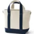 Small 3 Pocket Open Top Canvas Tote Bag, Back