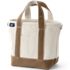 Small Natural 3 Pocket Open Top Canvas Tote Bag, Front