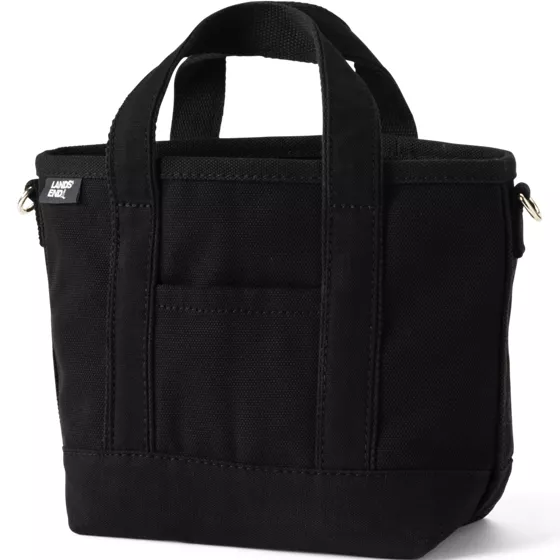 School Uniform Small Solid Color 3 Pocket Open Top Canvas Tote Bag - primary