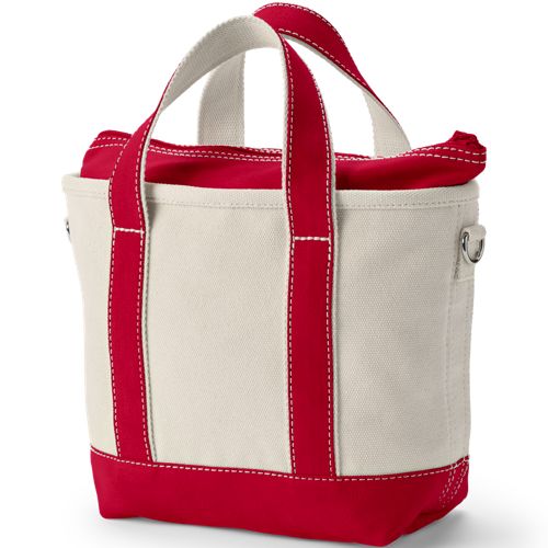  Lands' End Kleine Canvastasche Mit Zipper, Damen, Größe:null Regular, Rot, Baumwolle, By Lands' End 