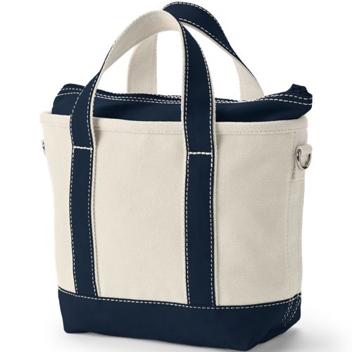  Lands' End Kleine Canvastasche Mit Zipper, Damen, Größe:null Regular, Weiß, Baumwolle, By Lands' End 