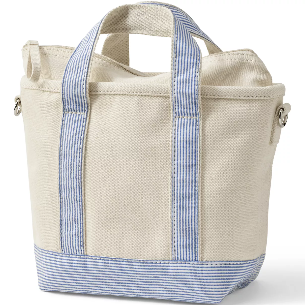 Medium Natural 5 Pocket Open Top Canvas Tote Bag