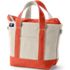 Small Natural 3 Pocket Zip Top Canvas Tote Bag, Front