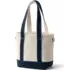 Small 3 Pocket Open Top Long Handle Canvas Tote Bag, Back