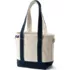 Small 3 Pocket Open Top Long Handle Canvas Tote Bag, Front