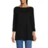 Women's Supima Cotton Adjustable 3/4 Sleeve Boatneck Tunic, Front