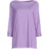 Women's Supima Cotton Adjustable 3/4 Sleeve Boatneck Tunic, Front