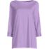 Women's Plus Size Supima Cotton Adjustable 3/4 Sleeve Boatneck Tunic, Front
