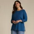 Women's Supima Cotton Adjustable 3/4 Sleeve Boatneck Tunic, alternative image