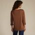 Women's Supima Cotton Adjustable 3/4 Sleeve Boatneck Tunic, Back