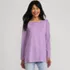 Women's Supima Cotton Adjustable 3/4 Sleeve Boatneck Tunic, Front