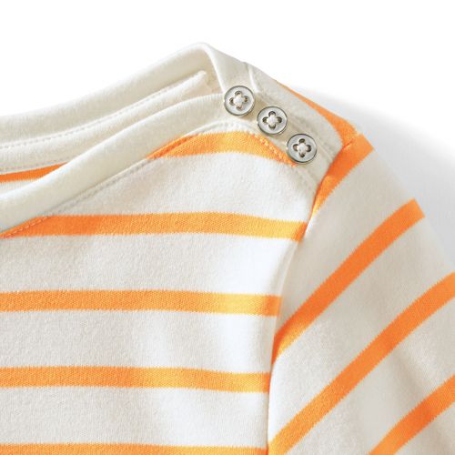 Women's Supima Cotton Elbow Sleeve Boatneck Button Shoulder Tee, alternative image