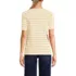Women's Supima Cotton Elbow Sleeve Boatneck Button Shoulder Tee, Back