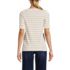 Women's Supima Cotton Elbow Sleeve Boatneck Button Shoulder Tee, Back
