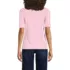 Women's Supima Cotton Elbow Sleeve Boatneck Button Shoulder Tee, Back