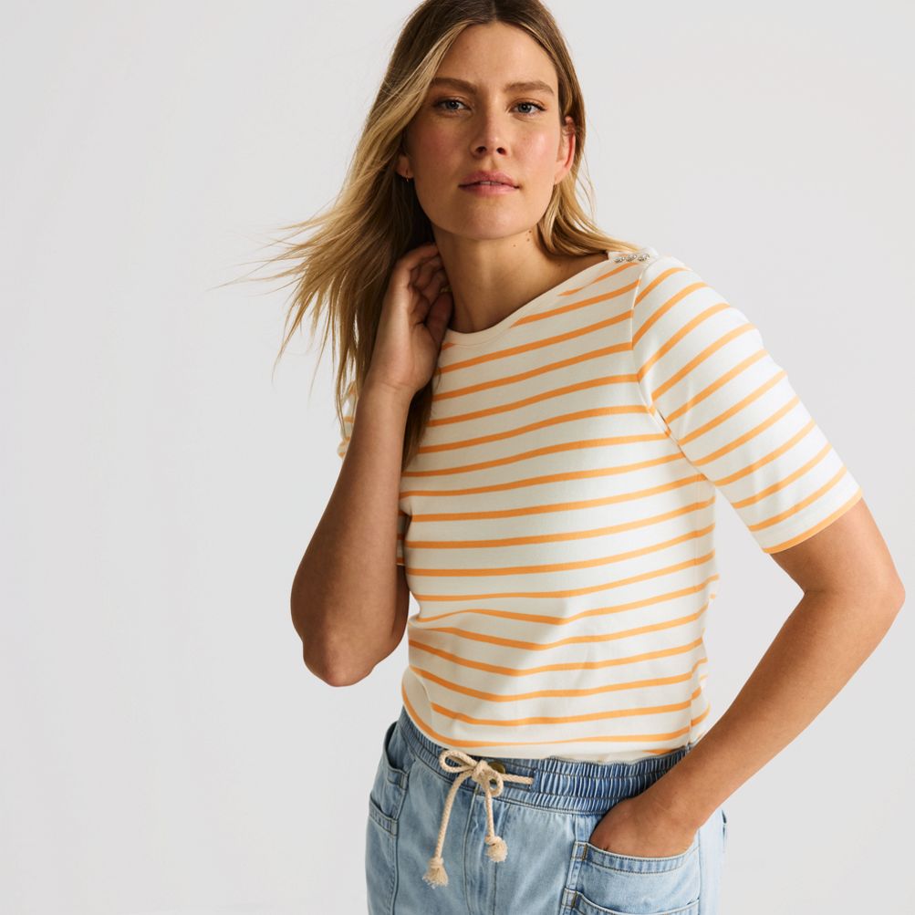 売れ筋商品|||ランズエンド カットソー トップス レディース Women's Supima Interlock Scoop Neck Blouson Sleeve Top White Women's Supima Interlock Scoop Neck Blouson Sleeve Top