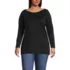 Women's Plus Size Supima Cotton Adjustable 3/4 Sleeve Boatneck Tunic, alternative image
