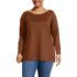 Women's Plus Size Supima Cotton Adjustable 3/4 Sleeve Boatneck Tunic, alternative image