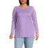 Women's Plus Size Supima Cotton Adjustable 3/4 Sleeve Boatneck Tunic, alternative image